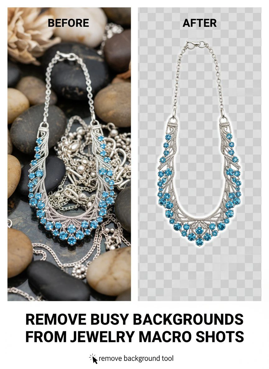 remove busy backgrounds from jewelry macro shots - Professional Guide